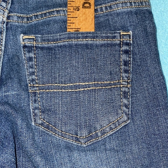 PLACE denim blue jeans stretch straight leg adjustable waistband 5 pocket size 7 - Picture 13 of 13